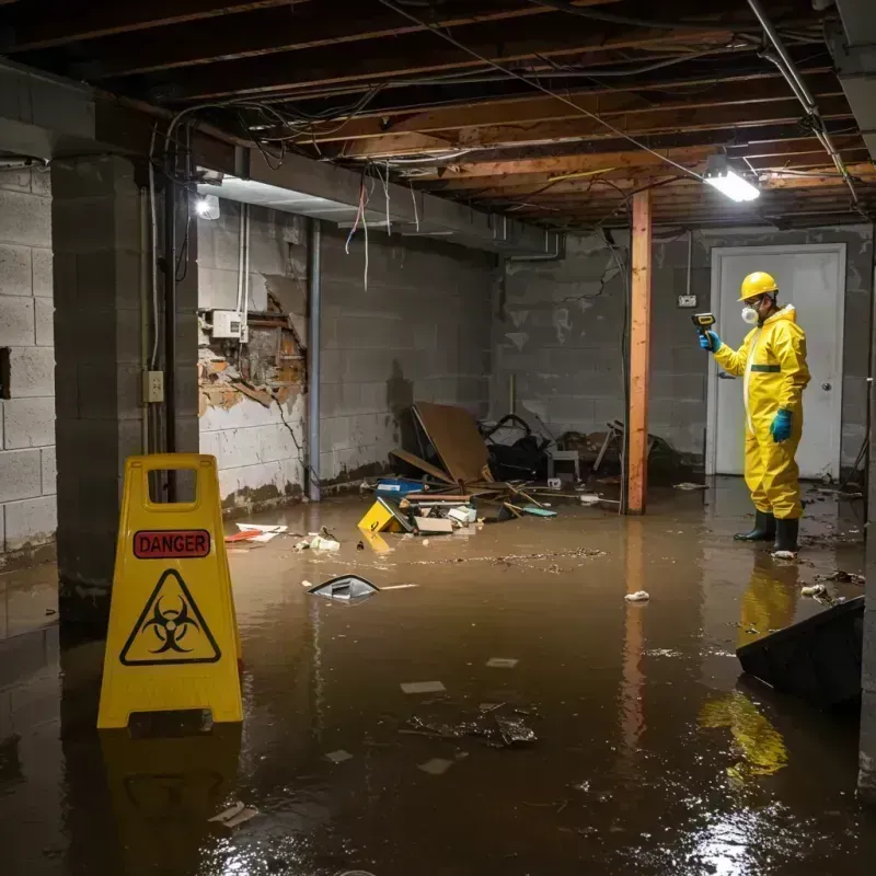 Flooded Basement Electrical Hazard in Terre Haute, MO Property