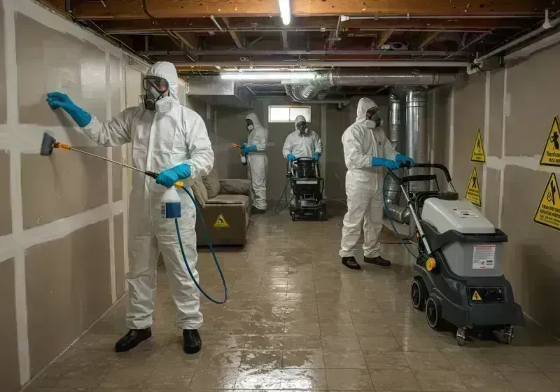 Basement Moisture Removal and Structural Drying process in Terre Haute, MO